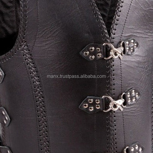 Chaleco de Cuero Genuino para Hombre, Talla Grande, con Logotipo Personalizado, Cierre de Cinturón, Informal, Ecológico, Transpirable, Servicio OEM, Personalizado - Product Image 3