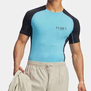 Customizable Round Neck Active Sports Men Football Compression Shirt Quick Dry Running Fitness Base <b>Layer</b> <b>Top</b> - Product Image 1