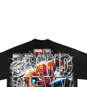 เสื้อยืดผู้ชายลายสไปเดอร์แมน แขนสั้น ทรงปกติ สตรีทแวร์ ผ้าเจอร์ซีย์คอตตอน คอกลม พิมพ์ลาย - Product Image 2
