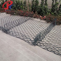 Panier en treillis métallique en PVC tissé à armure simple, anti-corrosion, avec trous hexagonaux pour mur de soutènement