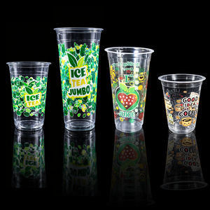 Vaso Transparente de Plástico PP de 92 mm de Diámetro, Diseño para Té Helado, Impresión Serigráfica, Forma Redonda para Bebidas - Product Image 6