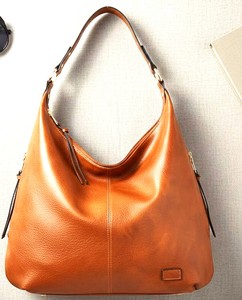 Sac messager grand format Royaa, sac fourre-tout souple en cuir véritable, sac à bandoulière hobo, grande capacité, sac fourre-tout quotidien avec fermeture éclair - Product Image 3