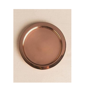 Assiettes de présentation en cuivre poli miroir, modernes et personnalisées, rondes, prix de gros - Product Image 1