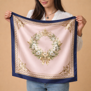 Collection en gros de foulards de luxe personnalisés, imprimés, tendance, pour la tête, hijab, châle, doux au toucher soyeux, carrés, pour le cou - Product Image 3