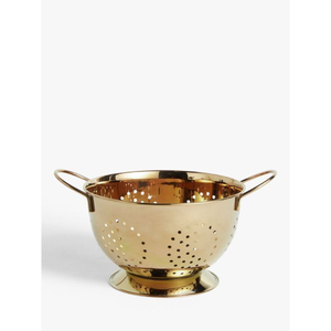 Fine Quality Stainless Steel <b>Colander</b> Black Powder Coated Finish Food <b>Strainers</b> With Pedestal Base And Side Handles For Kitchen - Product Image 4