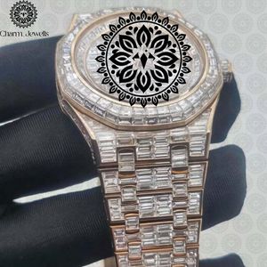 Montre de luxe pour homme Charm Jewells, 40 mm, acier inoxydable, cadran analogique, mouvement mécanique, étanche 10 bars, date automatique, tendance - Product Image 2