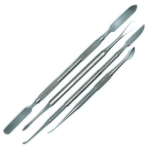Juego de espátulas y herramientas de modelado dental de 4 piezas de doble punta para mezclar y esculpir cemento, Beal, Lecron y cera Zahle - Product Image 1
