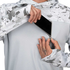 Sudaderas con capucha sublimadas UPF 50+ de último diseño para hombre, sudaderas con capucha UPF 50+ de último diseño para verano y entrenamiento para hombre con MOQ bajo - Product Image 4