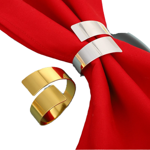 แหวนรองผ้าเช็ดปากเหล็กดีไซน์หรูทันสมัย สำหรับตกแต่งโต๊ะในงานแต่งงาน งานเลี้ยงสังสรรค์ และงานเฉลิมฉลองต่างๆ ที่บ้าน - Product Image 6