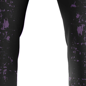 <b>Men's</b> Black Purple Print Sweatpants Elastic Waist Casual <b>Joggers</b> Midweight Polyester Autumn Wear - Product Image 3