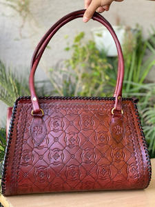 กระเป๋าโท้ทหนังบัฟฟาโลสำหรับผู้หญิง,กระเป๋าถือกระเป๋าโท้ทหนังแนววินเทจ - Product Image 5