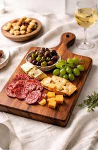 เขียงไม้กระถินณรงค์คุณภาพพรีเมียม พร้อมหูจับ เป็นมิตรกับสิ่งแวดล้อม ทนทาน หนา 2.0 ซม. สำหรับเสิร์ฟอาหารและชีส - Product Image 4