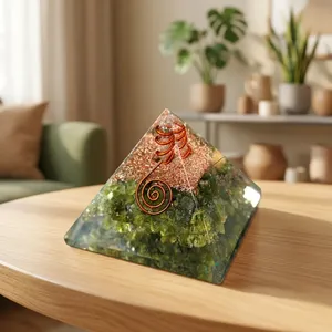 Natural High Quality Polished Peridot Orgone <b>Pyramid</b> for Sale <b>Orgonite</b> <b>Pyramid</b> Peridot Orgone <b>Pyramid</b> for Gift Wholesale <b>Pyramid</b> - Product Image 2