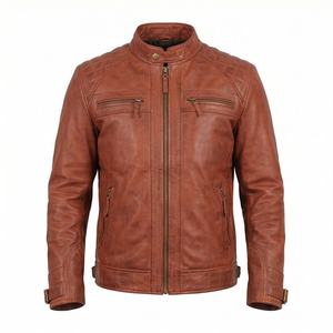 Chaqueta de Motociclista de Cuero Genuino para Hombre de la Mejor Calidad, Nueva Colección de Invierno, Chaquetas de Motocicleta con Protecciones Desmontables Personalizadas - Product Image 1