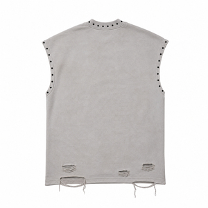 SHY SPORTS Custom Oversized Graphic Printed Tank Top 100% Cotton Jersey Hip Hop Design <b>Sleeveless</b> <b>TShirt</b> For Unisex Comfort Wear - Product Image 2