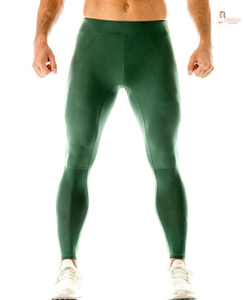 Leggings de sport respirants à taille haute pour hommes - Résistants à l'eau et à séchage rapide, motif uni, qualité supérieure - Product Image 1