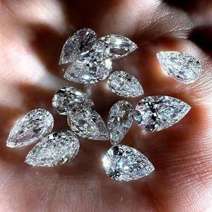 Diamants synthétiques CVD HPHT DEF VS de qualité supérieure, taille poire fantaisie, calibrés spécialement, 3x2mm 4x3mm, cultivés en laboratoire, pour la fabrication de bijoux par RAAMAA - Product Image 3