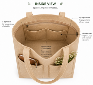Jute Tote <b>Bag</b>-Solid Color Minimalist Style Open Top Daily Use for Women - Product Image 5