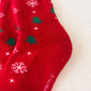 Wholesale <b>Women</b> Red Christmas <b>Crew</b> Wool <b>Socks</b> With Snowflake And Tree Print Thermo Knitted Christmas Wear - Product Image 5