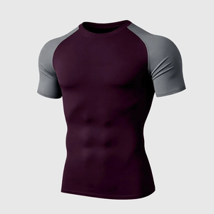 Camiseta Deportiva de Compresión de Manga Corta para Hombre, Transpirable, de Secado Rápido, de Alta Calidad, Personalizada, para Fisicoculturismo - Product Image 1