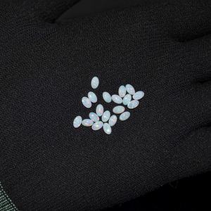 พลอยโอปอลจากออสเตรเลีย4x6มม. พลอยโอปอลทรงรีเรียบประกายไฟหลากสี - Product Image 3