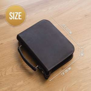 Étui de protection en cuir Adimani pour Bible avec fermeture éclair et logo personnalisé en relief, pochette de voyage chrétienne – Vente en gros - Product Image 5