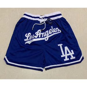 Shorts de boxe en maille bleue pour hommes Los Angeles Dodgers, respirants, imprimé Los Angeles LA, décontractés et sportifs - Product Image 4