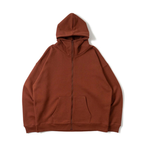 Sweat à capuche Ninja pour homme respirant 100% coton à séchage rapide avec logo personnalisé sur le devant, fermeture éclair, masque intégré, polaire, 350g, sports d'hiver - Product Image 1
