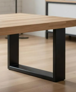 Contemporary <b>Round</b> Solid Wood and Metal Coffee <b>Table</b> | Multi-Functional Accent & <b>Side</b> <b>Table</b> for Living Room, Home Furniture - Product Image 6