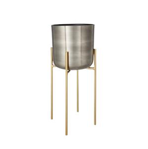 Most Selling Stainless Steel Custom-made Indoor <b>Outdoor</b> Brass Stand Home Decorative Bucket Medium Size Modern <b>Planter</b> - Product Image 1