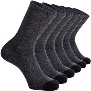 Lot de 10 chaussettes de sport en coton respirantes à semelle coussinée côtelées pour hommes, entraînement, course à pied, noir - Product Image 5