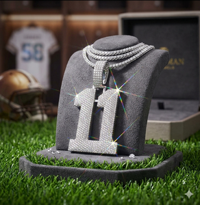 ไอเดียของขวัญสุดฮิต ดีไซน์ฮิปฮอป 3 มิติ แบบใหม่ ประดับเพชรเม็ดใหญ่เคลือบโรเดียมเงินแท้ 925 พร้อมตัวอักษรและหมายเลขที่ระลึก เพชรเลี้ยงในห้องปฏิบัติการ - Product Image 6