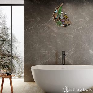 Étagère Murale en Bois en Forme de Lune Croissante pour Cristaux, Vente en Gros, MOQ, Décoration Murale - Product Image 5
