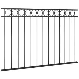 Panneau de clôture en acier noir 5,6 pi x 3,3 pi pour treillis et portails extérieurs - Product Image 2