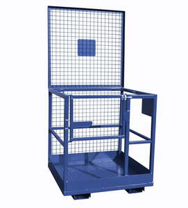 Plateforme de travail en cage de sécurité pour chariot élévateur en acier, personnalisée en usine, 1200 kg, robuste, galvanisée, thermolaquée, réglable sur trois niveaux - Product Image 2