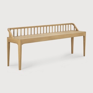 Banc d'intérieur artisanal en bois massif – Mobilier haut de gamme pour salle à manger, salon, entrée, décoration intérieure, hôtel rustique - Product Image 4