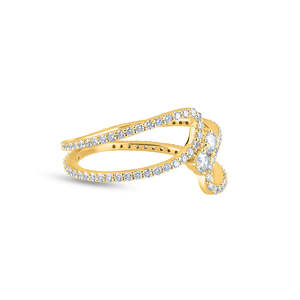 Moissanite <b>Wrap</b>/Bypass Ring - Product Image 3