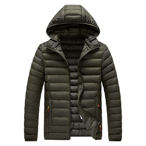 Custom Logo Winter <b>Mens</b> Puffer <b>Jacket</b> with Stand Collar Padded Bubble and Warmth Outdoor <b>Canvas</b> Coat Breathable Windproof Winter - Product Image 5