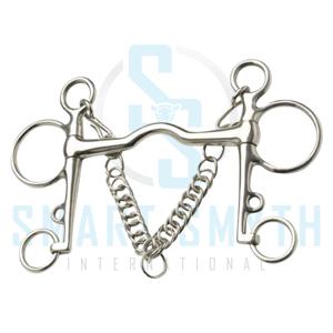 Bocado de caballo profesional de acero inoxidable con anillo en D y mango ovalado, articulado simple, para equitación y entrenamiento. - Product Image 5