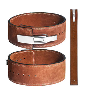 Cinturón de soporte de cintura de cuero con cierre de hebilla ajustable para levantamiento de pesas, entrenamiento de fuerza, unisex - Product Image 1