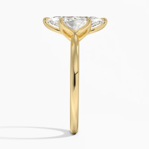 Bague de fiançailles, d'anniversaire ou de mariage minimaliste en or jaune 14 carats pour femme, avec diamant solitaire de 2 carats de taille marquise, certifié IGI, cultivé en laboratoire - Product Image 3