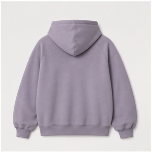 Customize Lavender <b>Grey</b> <b>Mens</b> Roomy Relaxed Pullover Hoodie Tonal Drawcord Kangaroo Pocket Cloud-Soft <b>Fleece</b> MHOOD-0027 - Product Image 2