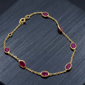 New Collection Handmade Natural <b>Ruby</b> Gemstone 925 Sterling Silver Gold Healing <b>Bracelet</b> for Women's Anniversary Gift Wholesale - Product Image 6
