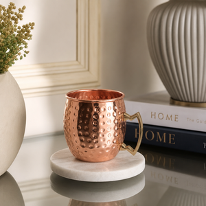 Taza Moscow Mule de Cobre Puro Martillado al por Mayor con Asa de Latón 500ml, Taza Artesanal para Bebidas, Utensilios de Bar, Proveedor de Fábrica OEM - Product Image 3