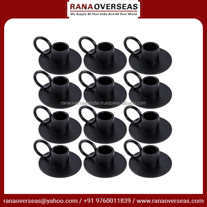 Candelabros de Hierro Negro de Alta Calidad con Asa, Ecológicos, Hechos a Mano, Personalizables para Navidad, Bodas y Aniversarios - Product Image 2