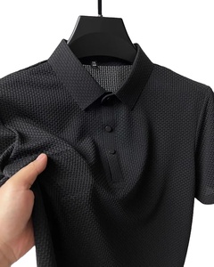Polo de Manga Corta Blanco para Hombre, Transpirable, de Algodón Tejido, Diseño Sólido Informal, Cierre de Botones, Corte Regular - Product Image 2