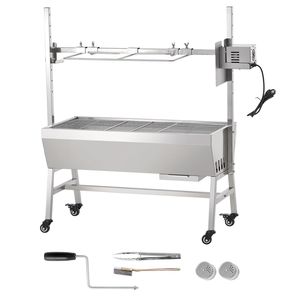 Griglia Girarrosto Elettrica da 35 Pollici con Motore da 42W, Capacità 40 kg per Maiale Intero e Agnello, in Acciaio Inossidabile - Product Image 1