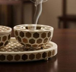 Luxury Metal Mabkhara Oud Burner with Wooden Lid Arabic Incense Burner for Bakhoor and Home <b>Decor</b> arabic incense burner - Product Image 6