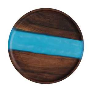 Plateau de service rectangulaire en résine et bois, design moderne, de qualité supérieure, écologique, passe au lave-vaisselle, idéal pour mariage et décoration intérieure, à prix avantageux. - Product Image 4