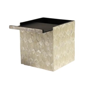 Handmade Wooden Tissue Box with Mother of Pearl Inlay for Home Decor - Product Image 5